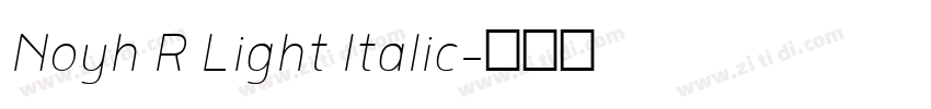 Noyh R Light Italic字体转换